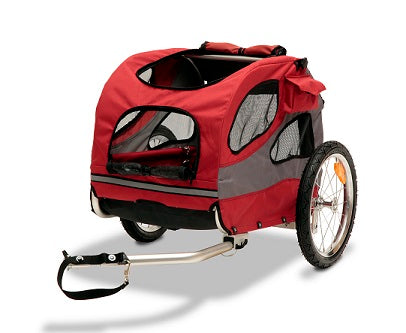 PetSafe Happy Ride Aluminium-Fahrradanhänger rot/grau