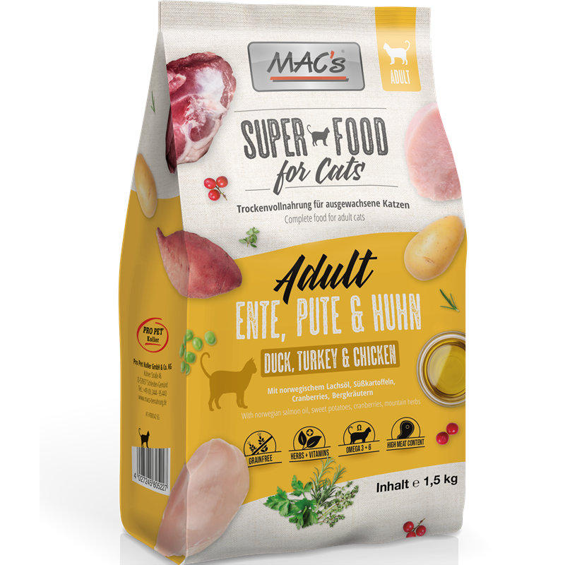 Cat Superfood - Ente, Pute & Huhn - 1,5 kg