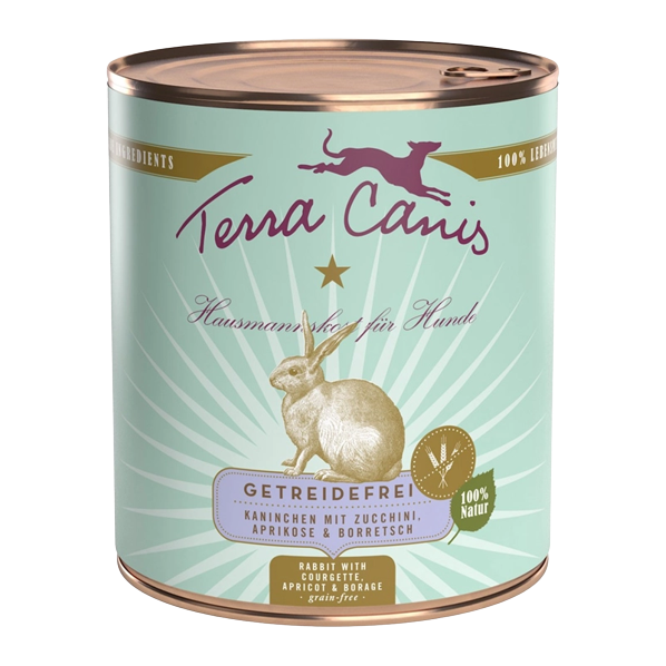 Terra Canis Menü Sensitive getreidefrei Kaninchen mit Zucchini, Aprikose 800 g