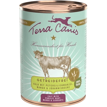 Terra Canis Menü Sensitive getreidefrei Kalb mit Petersilienwurzel, Mango & Johannisbeere 400 g