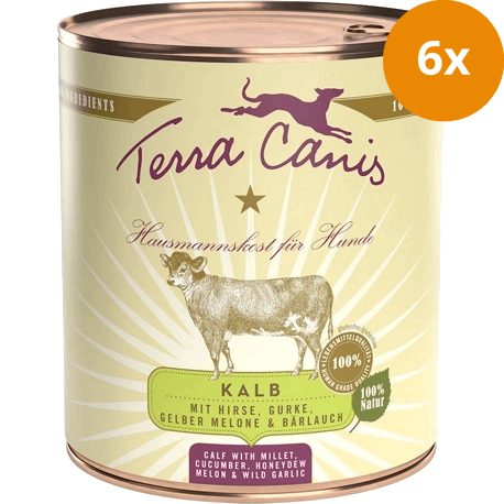 Terra Canis Menü Classic Kalb mit Hirse, Gurke, gelber Melone & Bärlauch 800 g