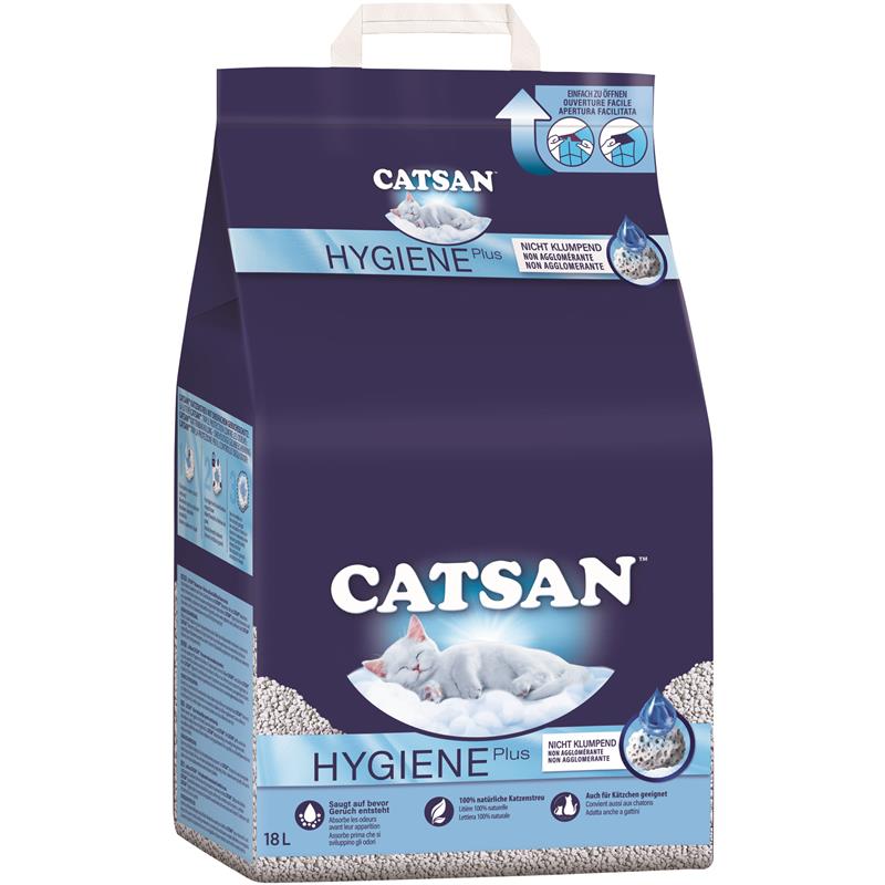 Catsan Hygiene Plus Streu 18l