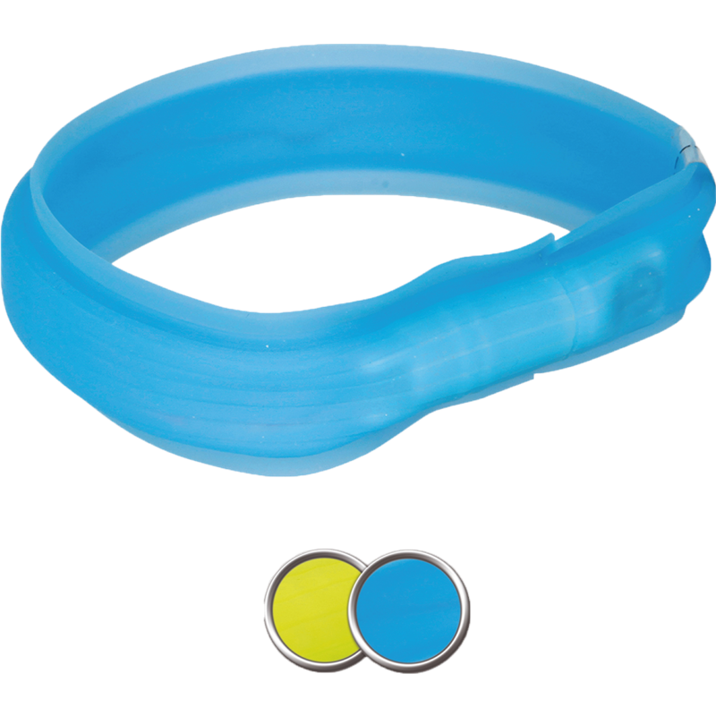 Flash Leuchtband USB - blau - M / L (50 cm)