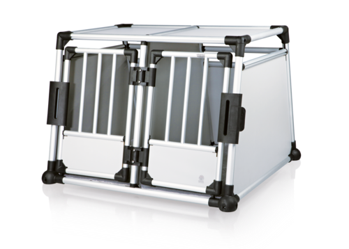 Doppel-Transportbox aluminium - Größe M / L