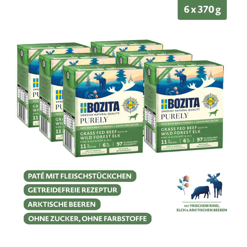 Bozita Purely Paté mit Elch 370 g Tetra