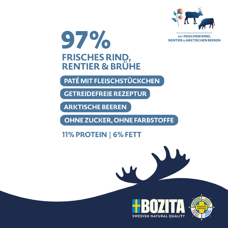 Bozita Purely Paté mit Rentier 370 g Tetra