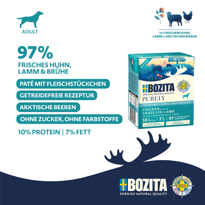 Bozita Purely Paté mit Lamm 370 g Tetra