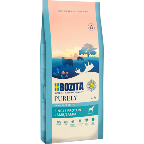 Bozita Dog Purely Adult Lamm 11 kg + GRATIS TRIXIE Napf