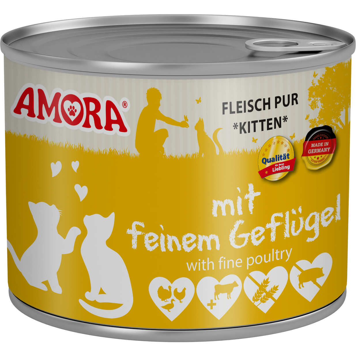 AMORA Katzenkinder mit Geflügel 200 g