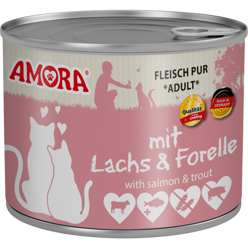 AMORA Fleisch Pur Adult Lachs & Forelle 200 g