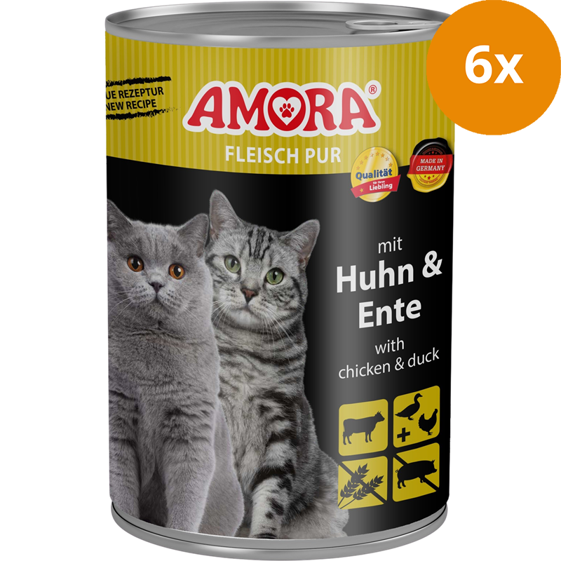 AMORA Fleisch Pur Adult Huhn & Ente 400 g