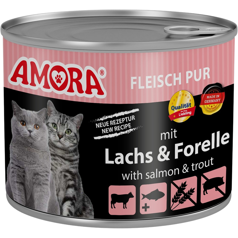 AMORA Fleisch Pur Adult Lachs & Forelle 200 g