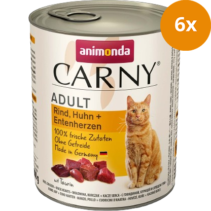 animonda Carny Rind, Huhn + Entenherzen 800 g