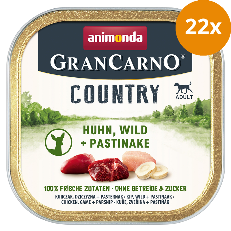 animonda GranCarno Country Huhn, Wild & Pastinake 150 g