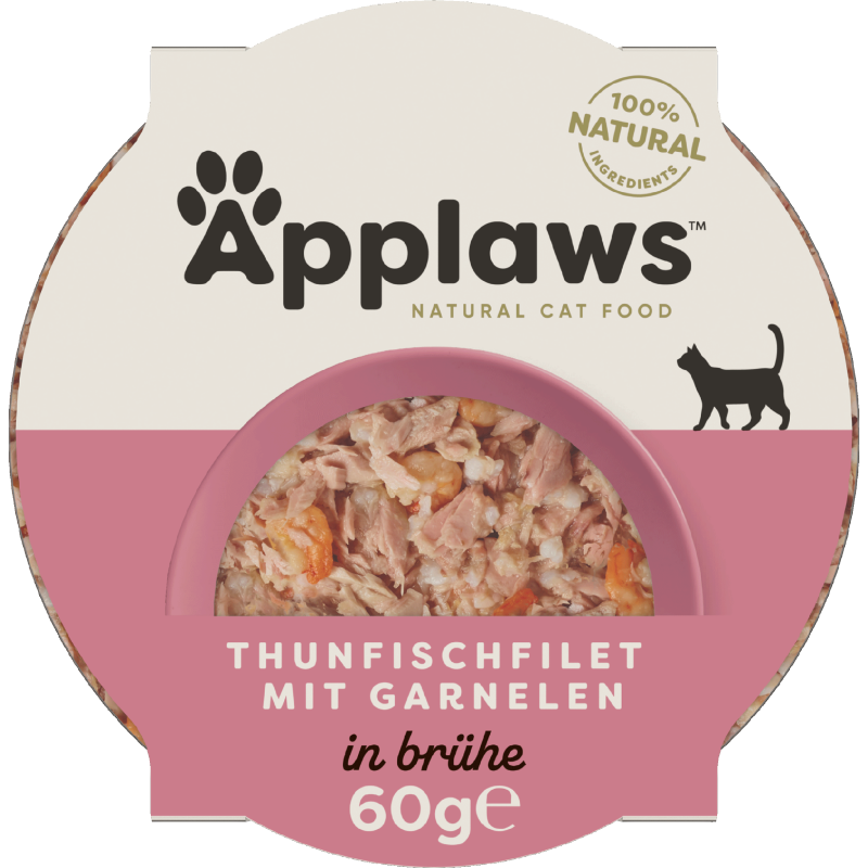 Applaws Natural Cat Pots luxuriöses Thunfischfilet & Garnelen 60 g