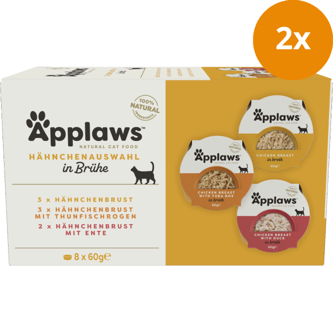 Applaws Natural Cat Pots Multipack Hühnchen 480 g