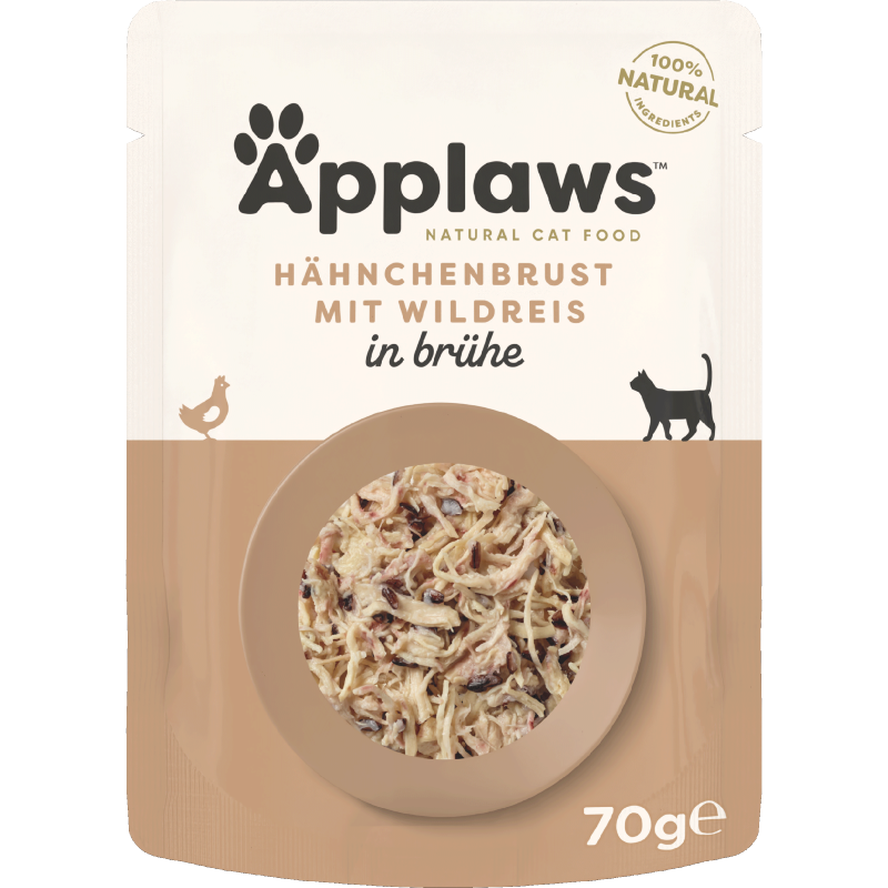 Applaws Natural Cat Pouches Hühnchenbrust & Wildreis 70 g