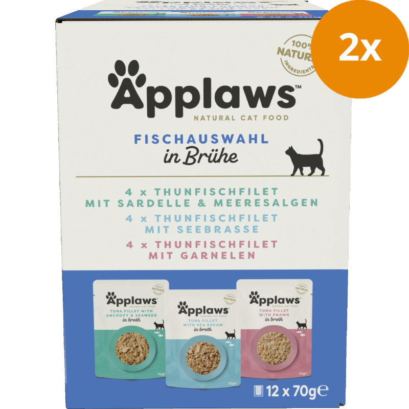 Applaws Natural Cat Pouches Multipack Fisch 840 g