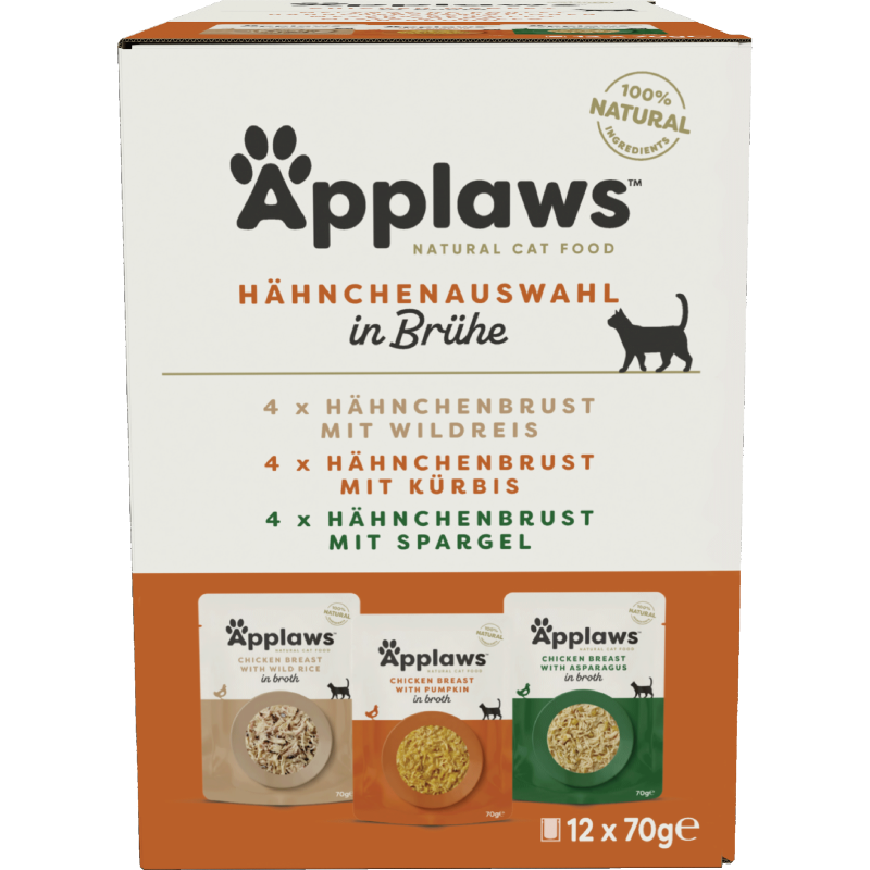 Applaws Natural Cat Pouches Multipack Hühnchen 840 g