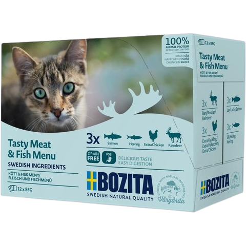 Bozita Fisch & Fleisch Häppchen in Sauce Multibox