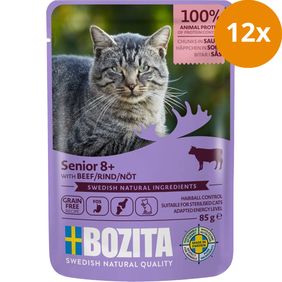 Bozita Senior 8+ Häppchen in Sauce mit Rind 85 g