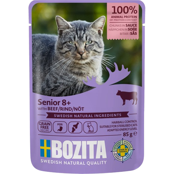 Bozita Senior 8+ Häppchen in Sauce mit Rind 85 g