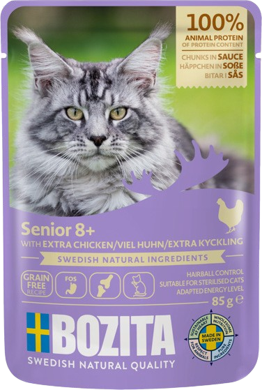 Bozita Senior 8+ Häppchen in Sauce mit viel Huhn 85 g