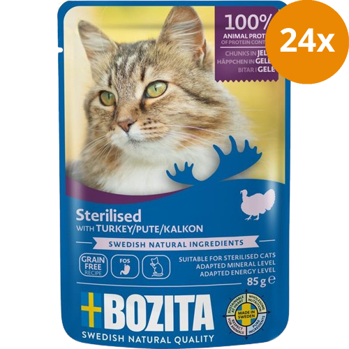 Bozita Sterilised Häppchen in Gelee PB mit Pute 85 g