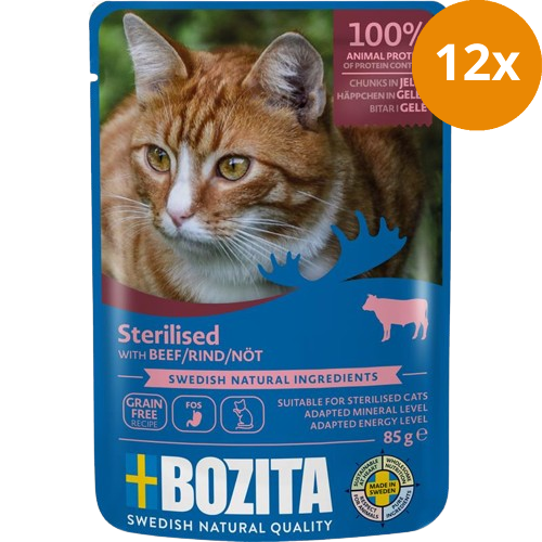 Bozita Sterilised Häppchen in Gelee PB mit Rind 85 g