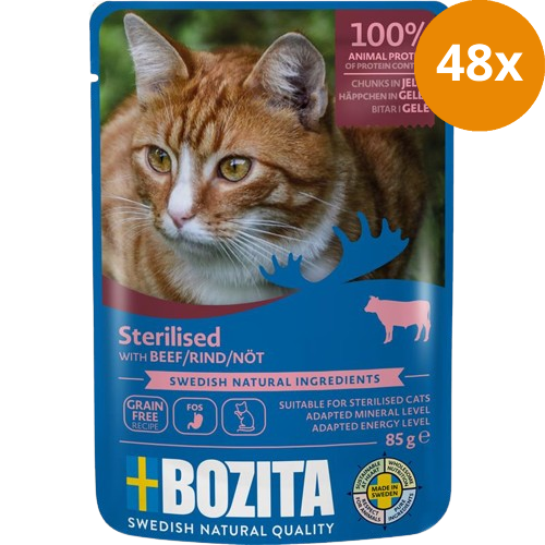 Bozita Sterilised Häppchen in Gelee PB mit Rind 85 g