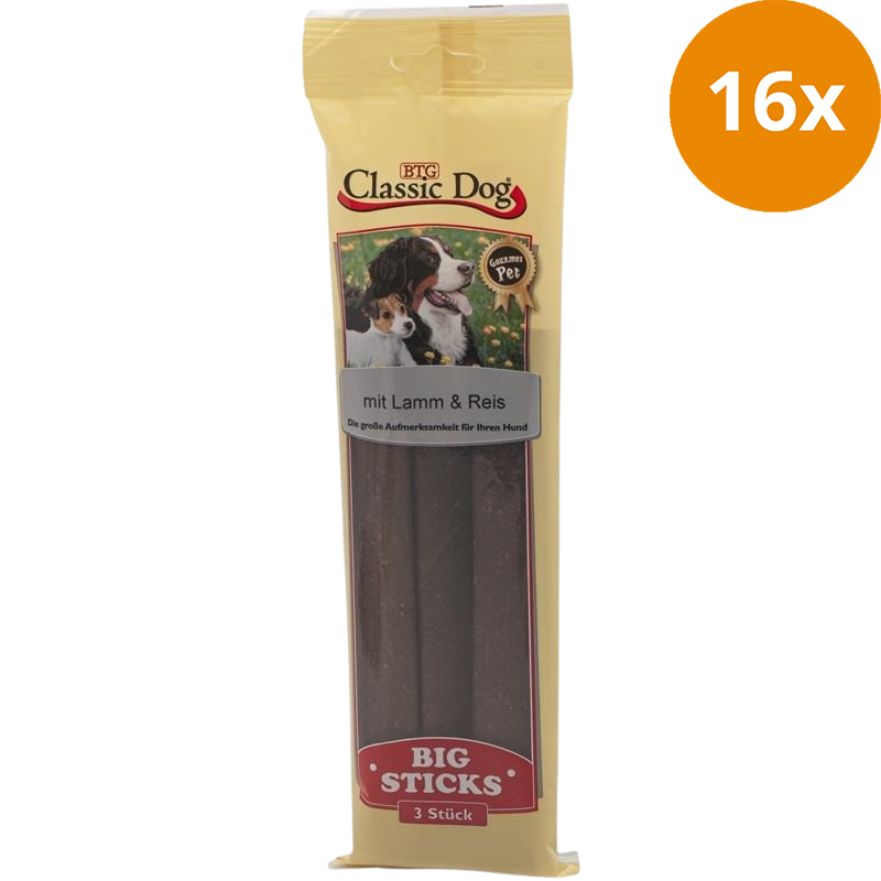 BTG Classic Dog Snack Big Sticks Lamm & Reis 300 g