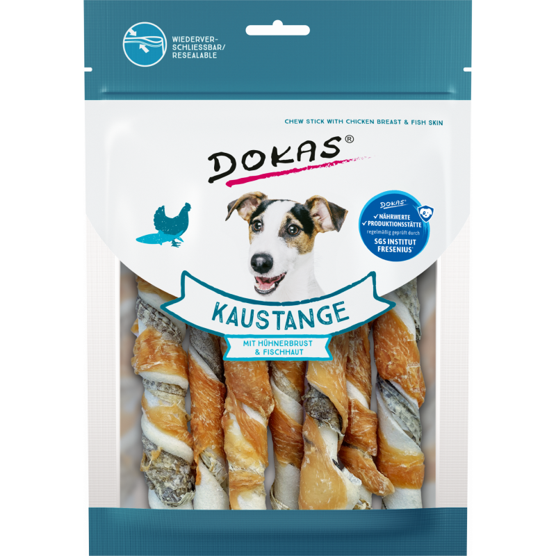 DOKAS Hühnerbrust & Fischhaut 170 g | Hundesnack