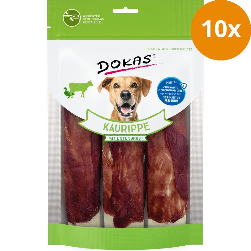 DOKAS Kaurippe mit Entenbrustfilet 210 g | Hundesnack