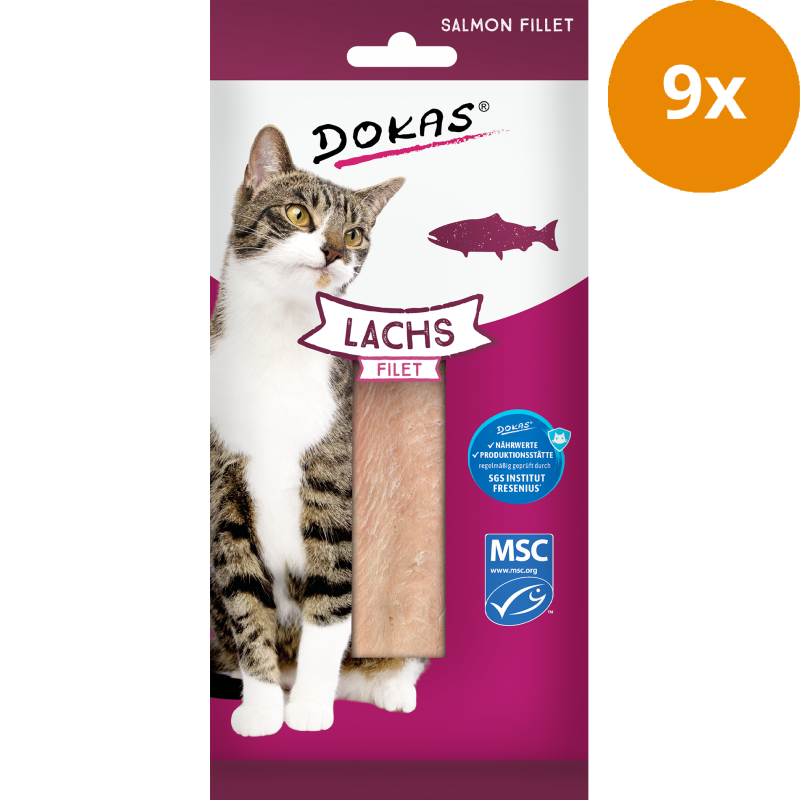 DOKAS Lachs Filet 22 g | Katzensnack