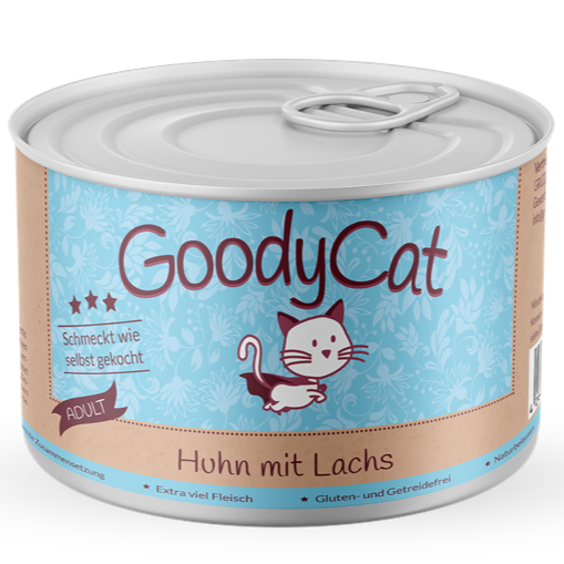 Goody Cat Adult Huhn mit Lachs, Rind & Süßkartoffel 180 g