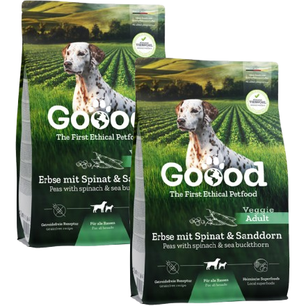 Sparpaket Goood Dog Adult Veggie Erbse mit Spinat und Sanddorn 2 x 10 kg