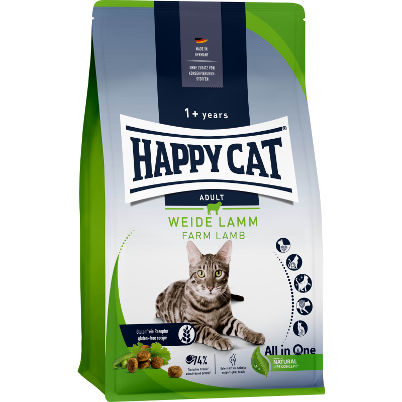 Sparpaket Happy Cat Culinary Weide Lamm 2 x 4 kg