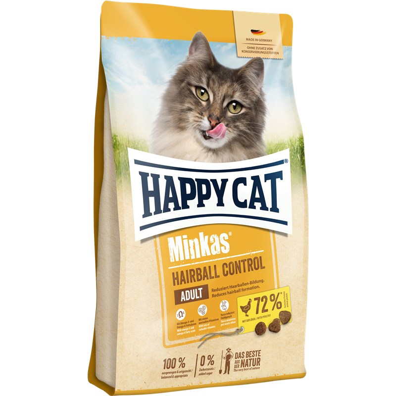 Sparpaket Happy Cat Minkas Hairball Control Geflügel 2 x 10 kg