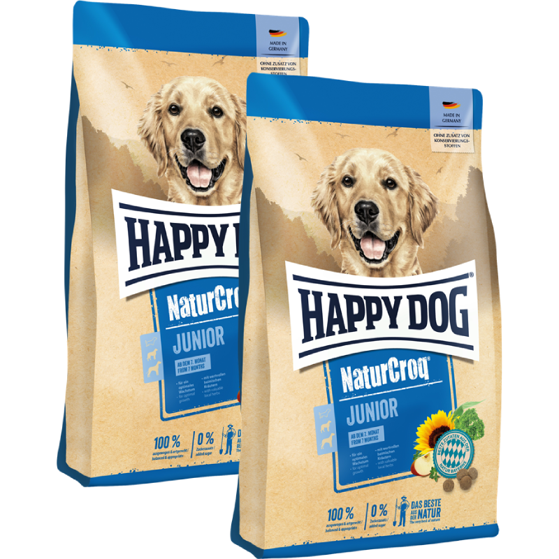 Sparpaket Happy Dog NaturCroq Junior 2 x 4 kg