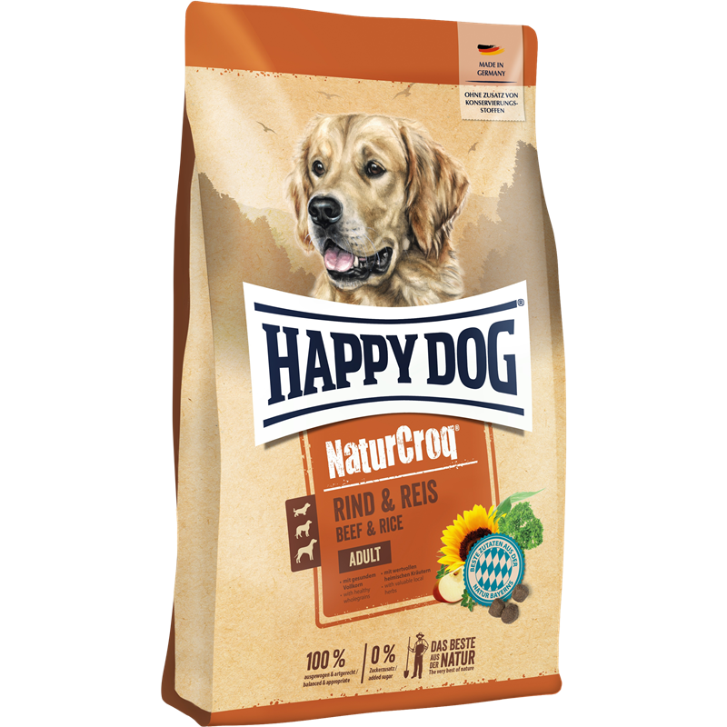 Sparpaket Happy Dog NaturCroq Rind & Reis 2 x 4 kg