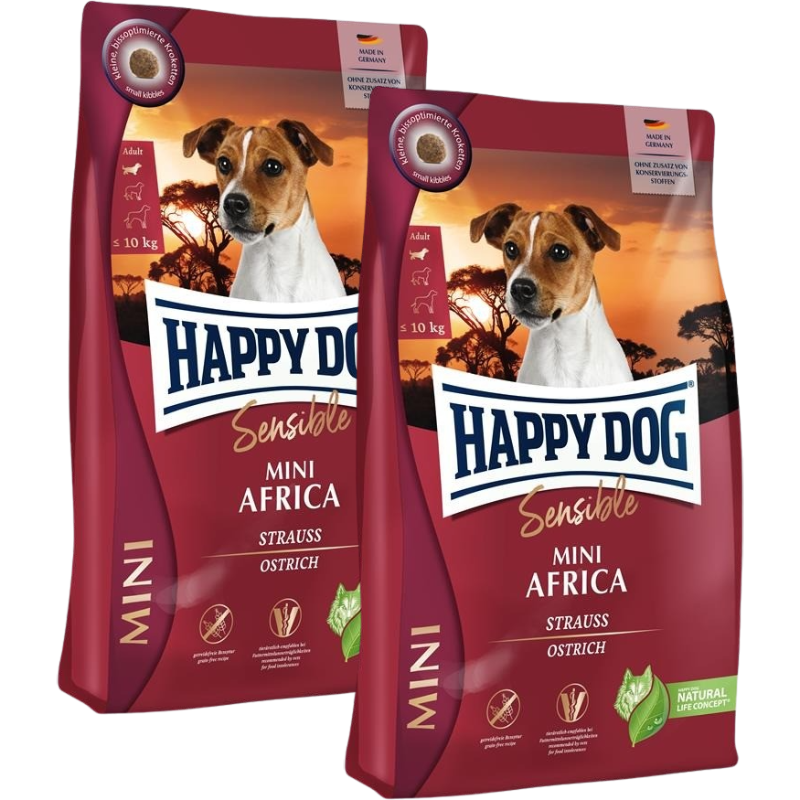 Sparpaket Happy Dog Sensible Mini Africa 2 x 4 kg