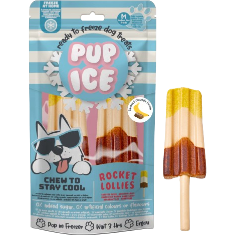 Imaginelles Pup Ice Dog Snack Rocket Lollies Banana & Chocolate M