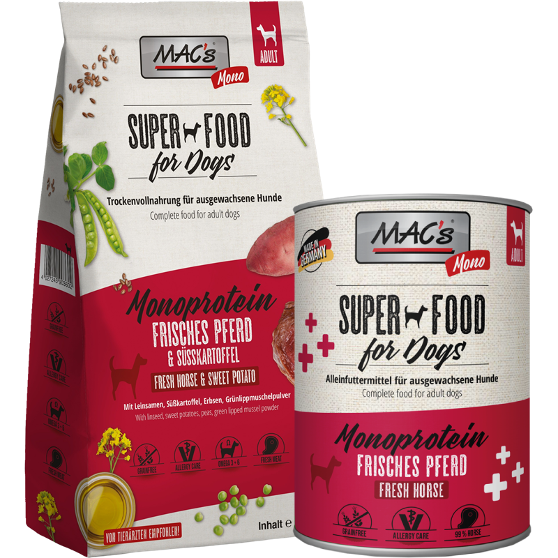 Kombipaket MAC's Dog Monoprotein Pferd