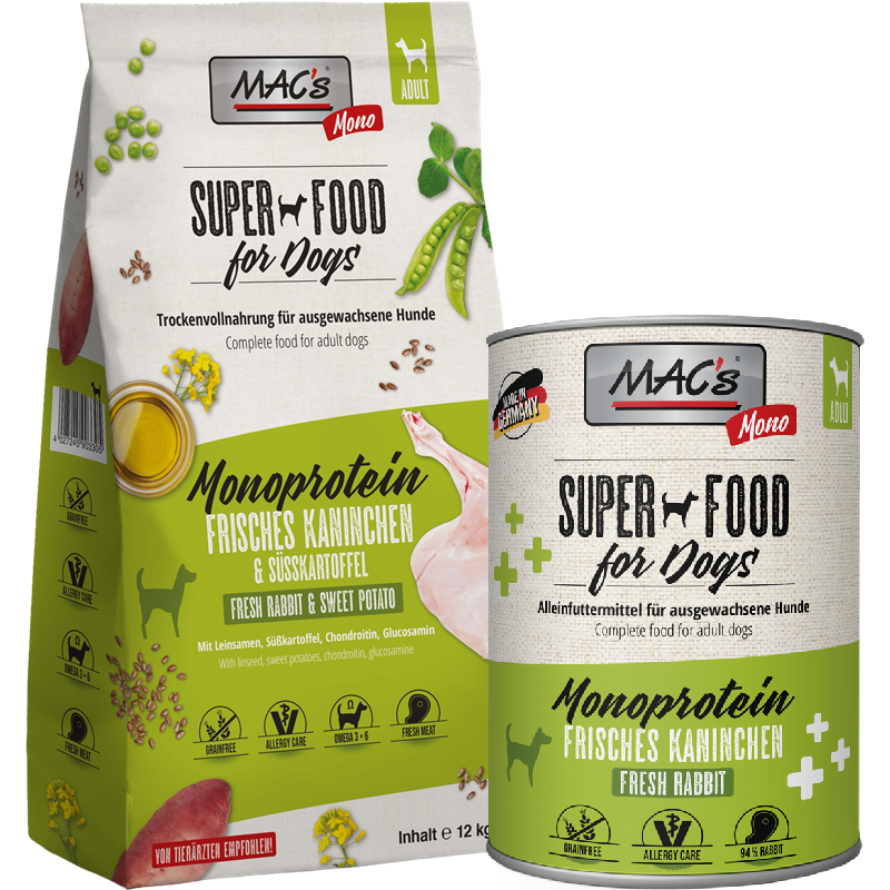 Kombipaket MAC's Dog Monoprotein Kaninchen