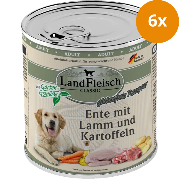 LandFleisch Dog Classic Ente mit Lamm & Kartoffel 800 g
