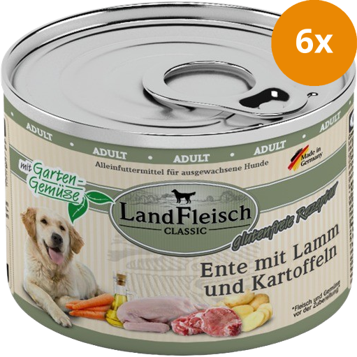 LandFleisch Dog Classic Ente mit Lamm & Kartoffel 195 g