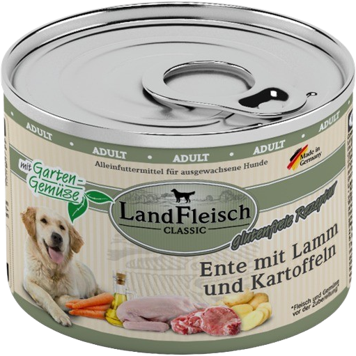 LandFleisch Dog Classic Ente mit Lamm & Kartoffel 195 g