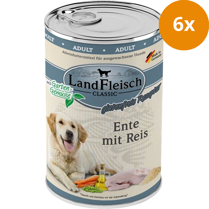 LandFleisch Dog Classic Ente mit Reis & Gartengemüse 400 g