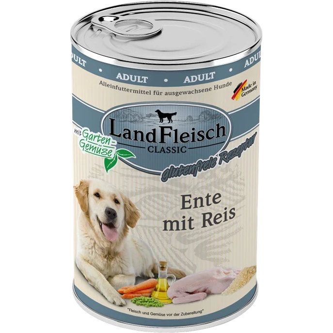 LandFleisch Dog Classic Ente mit Reis & Gartengemüse 400 g