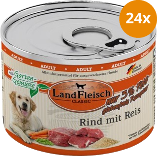 Landfleisch Dog Classic Rind mit Reis & Gartengemüse extra mager 195 g